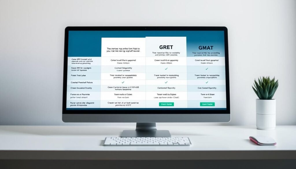 A detailed, comprehensive pricing table showcasing the GRE and GMAT exam preparation plans offered by Magoosh. The table is displayed on a sleek, modern desktop against a minimalist background, with clean typography and intuitive layout. The plans are clearly delineated, highlighting the key features, costs, and value proposition for each option. Soft, diffused lighting creates depth and emphasizes the professionalism of the presentation. The overall mood is one of clarity, reliability, and trust - qualities that reflect the Magoosh brand and its commitment to high-quality, affordable test prep resources.
