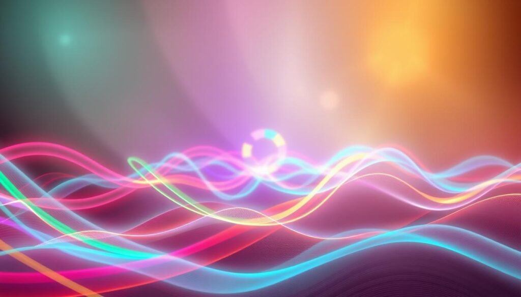 A mesmerizing interplay of light and sound patterns, a visual symphony of undulating waves and pulsating rhythms. In the foreground, vibrant, dynamic lines of illumination dance across the canvas, their movements choreographed to a captivating aural score. In the middle ground, prismatic spectrums of color ebb and flow, creating a kaleidoscopic display that seems to pulse with the energy of the soundwaves. The background is bathed in a soft, diffused glow, lending an ethereal, dreamlike quality to the scene. The overall composition evokes a sense of wonder and exploration, hinting at the intricate workings of the human brain and the power of advanced visualization techniques. A mesmerizing interplay of light and sound patterns, a visual symphony of undulating waves and pulsating rhythms. In the foreground, vibrant, dynamic lines of illumination dance across the canvas, their movements choreographed to a captivating aural score. In the middle ground, prismatic spectrums of color ebb and flow, creating a kaleidoscopic display that seems to pulse with the energy of the soundwaves. The background is bathed in a soft, diffused glow, lending an ethereal, dreamlike quality to the scene. The overall composition evokes a sense of wonder and exploration, hinting at the intricate workings of the human brain and the power of advanced visualization techniques.