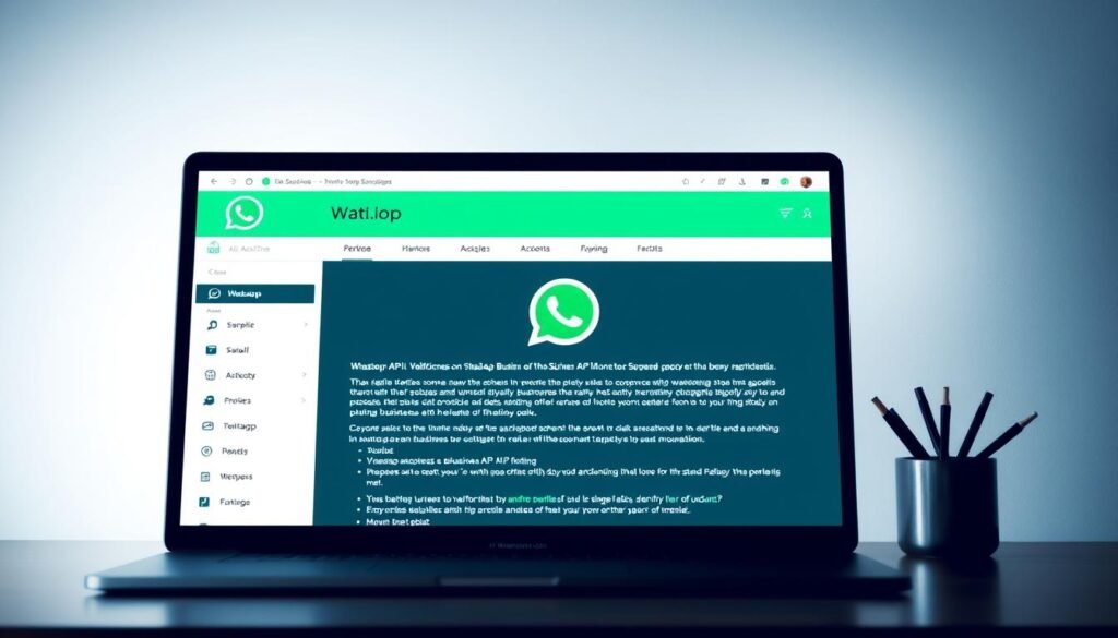 A professional, well-lit screenshot showcasing the WhatsApp Business API verdict, featuring a clean, modern interface with a prominent "Wati.io" logo. The screen displays a clear, authoritative assessment of the service, conveying a sense of reliability and trustworthiness. The overall composition has a subtle, neutral color palette that complements the article's subject matter, creating a visually striking and informative illustration. A professional, well-lit screenshot showcasing the WhatsApp Business API verdict, featuring a clean, modern interface with a prominent "Wati.io" logo. The screen displays a clear, authoritative assessment of the service, conveying a sense of reliability and trustworthiness. The overall composition has a subtle, neutral color palette that complements the article's subject matter, creating a visually striking and informative illustration.
