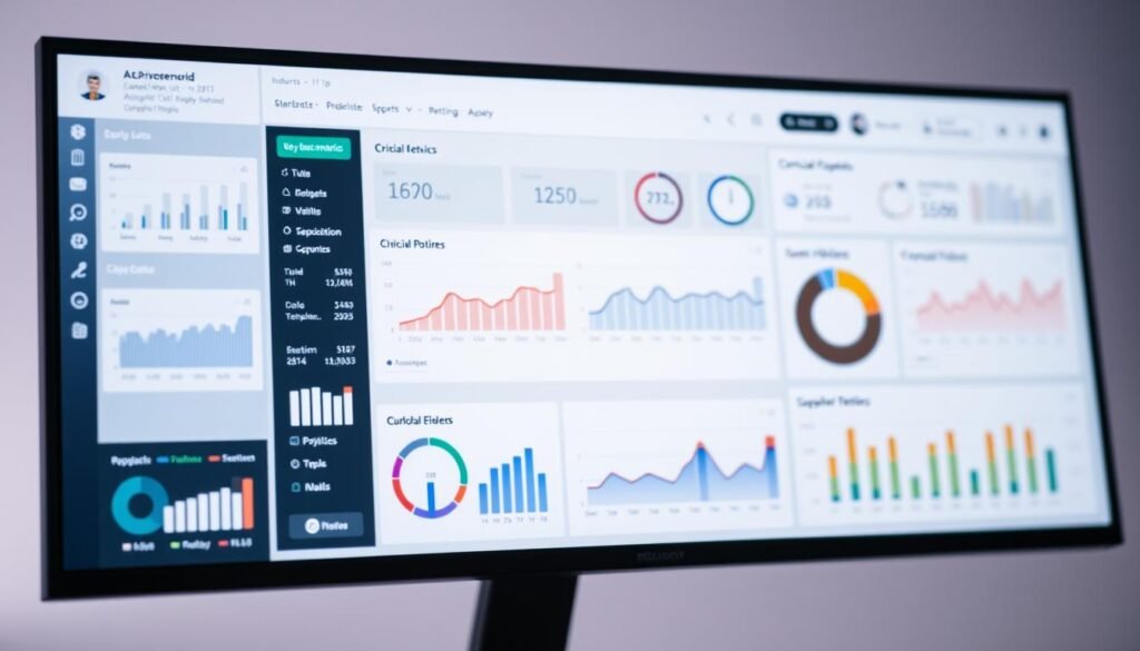 A well-lit, high-resolution digital dashboard display showcasing key business metrics and performance indicators. The foreground features an intuitive interface with clean, modern design elements, including interactive charts, graphs, and analytics. The middle ground presents a comprehensive overview of crucial data points, with clear data visualization techniques to convey insights at a glance. The background subtly blends a soft, muted gradient, creating a sense of depth and professionalism. The overall mood is one of clarity, focus, and informed decision-making, reflecting the "Navigating the Capability.work Dashboard" section of the article. A well-lit, high-resolution digital dashboard display showcasing key business metrics and performance indicators. The foreground features an intuitive interface with clean, modern design elements, including interactive charts, graphs, and analytics. The middle ground presents a comprehensive overview of crucial data points, with clear data visualization techniques to convey insights at a glance. The background subtly blends a soft, muted gradient, creating a sense of depth and professionalism. The overall mood is one of clarity, focus, and informed decision-making, reflecting the "Navigating the Capability.work Dashboard" section of the article.