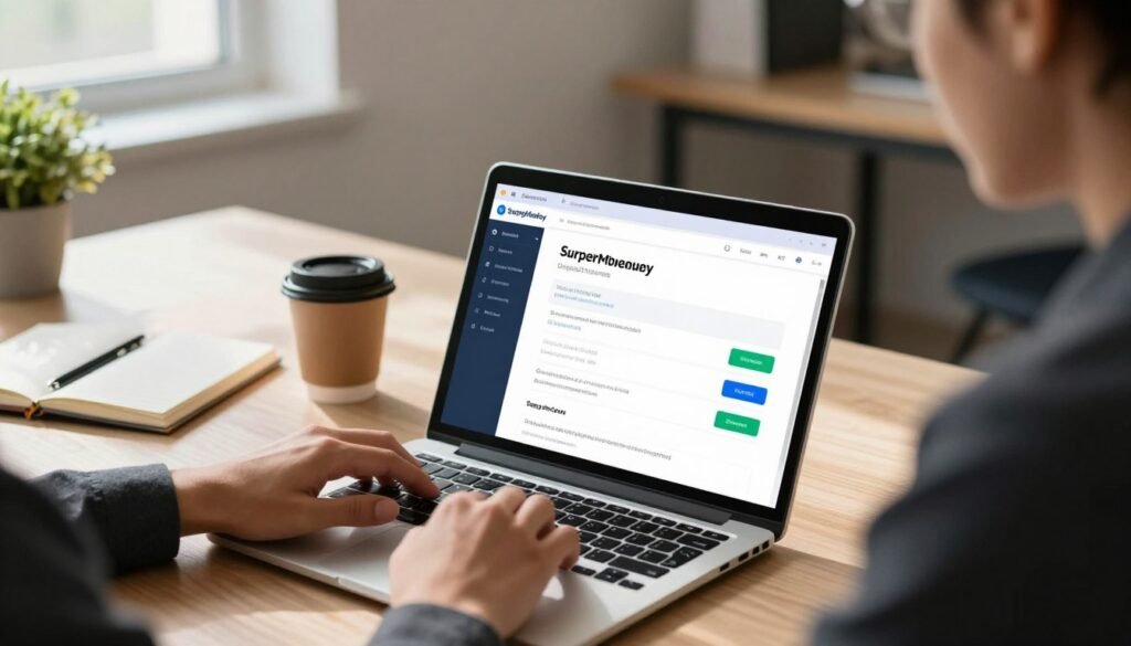 A sleek, modern workspace featuring a professional-looking person (dressed in business attire) focused on creating an online survey on a laptop. In the foreground, the laptop screen displays a colorful and user-friendly survey interface reminiscent of SurveyMonkey. In the middle ground, there are various office elements such as a notebook, a coffee cup, and a plant, adding a touch of warmth to the environment. The background shows a contemporary office setting with soft natural lighting streaming through a window, casting gentle shadows. The atmosphere is one of productivity and innovation, highlighting the contrast between SurveyMonkey and Google Forms as serious alternatives for creating online surveys. The scene captures a sense of professionalism and efficiency. A sleek, modern workspace featuring a professional-looking person (dressed in business attire) focused on creating an online survey on a laptop. In the foreground, the laptop screen displays a colorful and user-friendly survey interface reminiscent of SurveyMonkey. In the middle ground, there are various office elements such as a notebook, a coffee cup, and a plant, adding a touch of warmth to the environment. The background shows a contemporary office setting with soft natural lighting streaming through a window, casting gentle shadows. The atmosphere is one of productivity and innovation, highlighting the contrast between SurveyMonkey and Google Forms as serious alternatives for creating online surveys. The scene captures a sense of professionalism and efficiency.