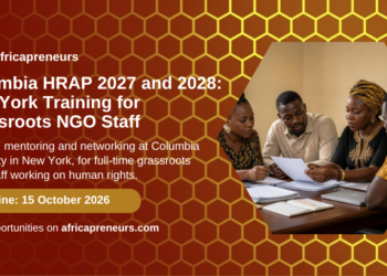 Columbia University Human Rights Advocates Program 2027 and 2028, deadline 15 October 2026, Africapreneurs
