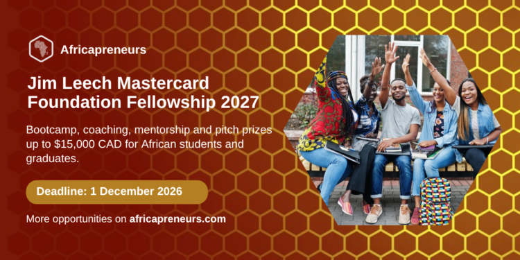 Card for the Jim Leech Mastercard Foundation Fellowship 2027