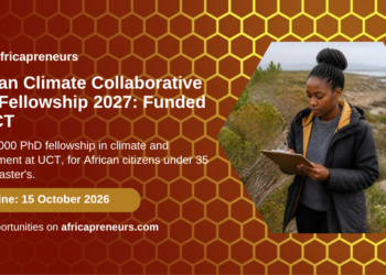 African Climate Collaborative PhD Fellowship 2027 at UCT, Africapreneurs opportunity card