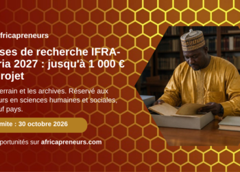 Carte bourses de recherche IFRA-Nigeria 2027 : jusqu'à 1 000 € par projet, date limite 30 octobre 2026
