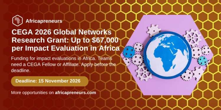 CEGA 2026 Global Networks Research Grant card, Africapreneurs