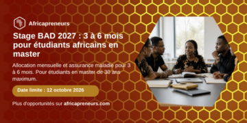 Carte du stage BAD 2027, Africapreneurs : étudiants africains en séminaire