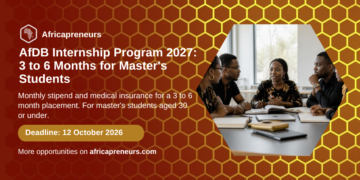 AfDB Internship Program 2027 featured card, Africapreneurs: African graduate students in a seminar