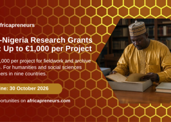 IFRA-Nigeria Research Grants 2027 card: up to €1,000 per project, deadline 30 October 2026